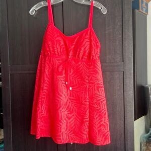 Coral Swimsuit with skirt Sz 14